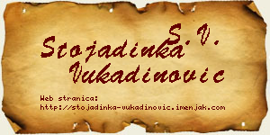 Stojadinka Vukadinović vizit kartica